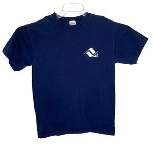 Gildan Medium Blue Ultra Cotton Tee Vail Logo  Comfy Casual Shirt 66e